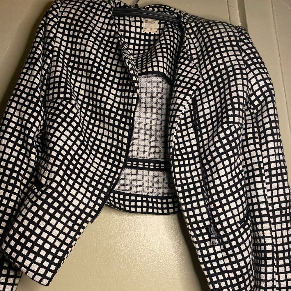 L’Agence checkerboard blazer